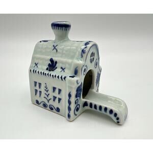 Delft Blue Mini Ceramic House Cottage Ashtray 2.25” Hand Painted Made in Holland